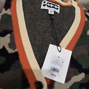 Kahlana KBB Camo Slouchy Cardigan- 3x